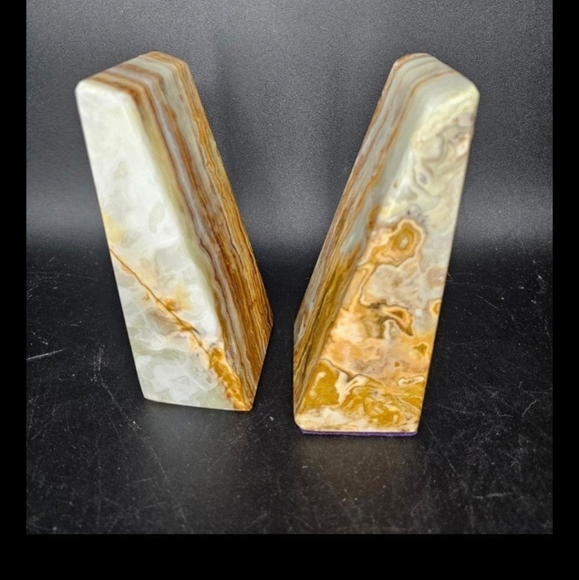 Vintage‎ alabaster/onyx bookends - Picture 5 of 6